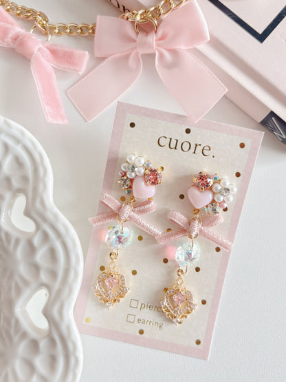 日本手工-華麗千金水晶耳環