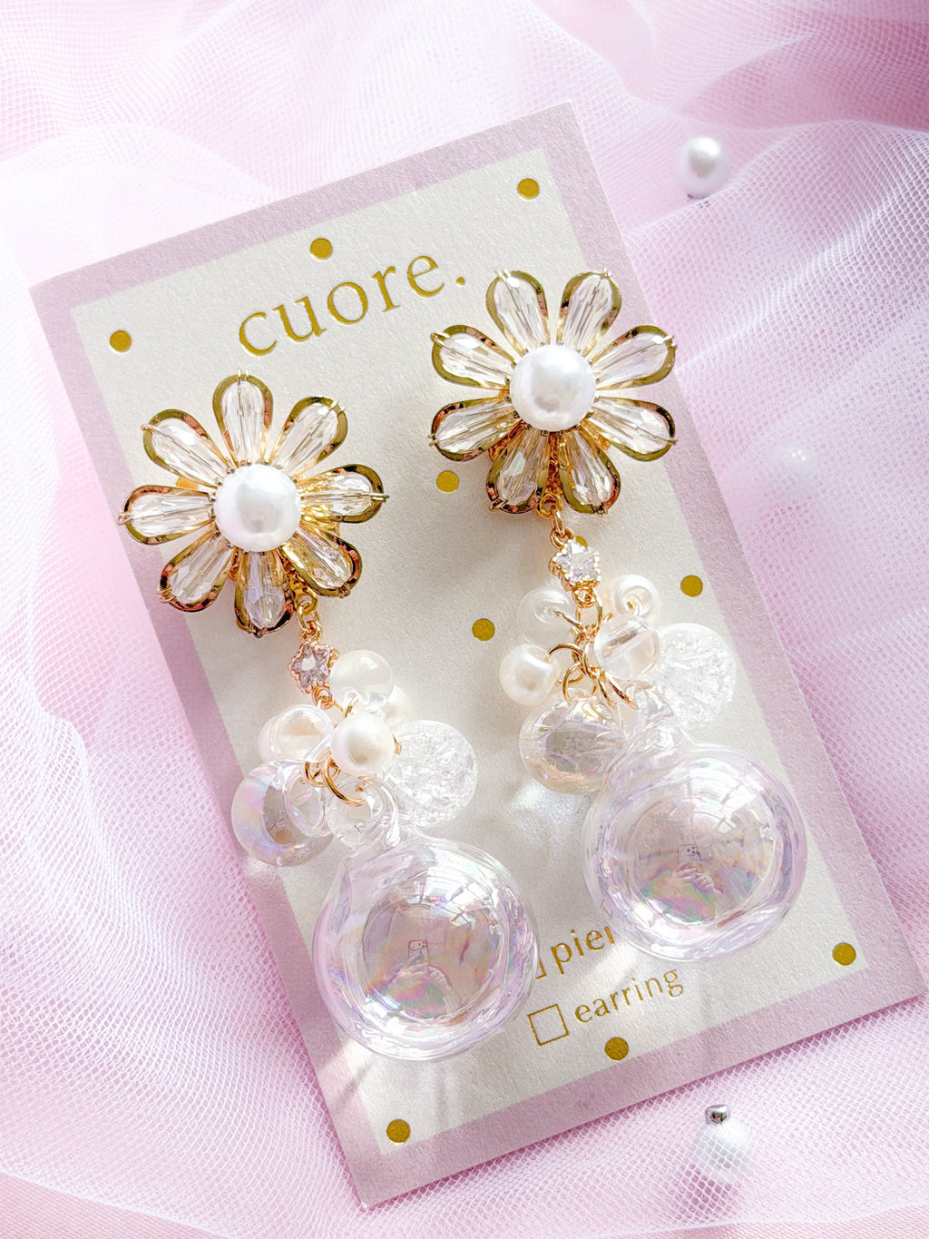 Cuore 獨家｜陽光水晶球耳環