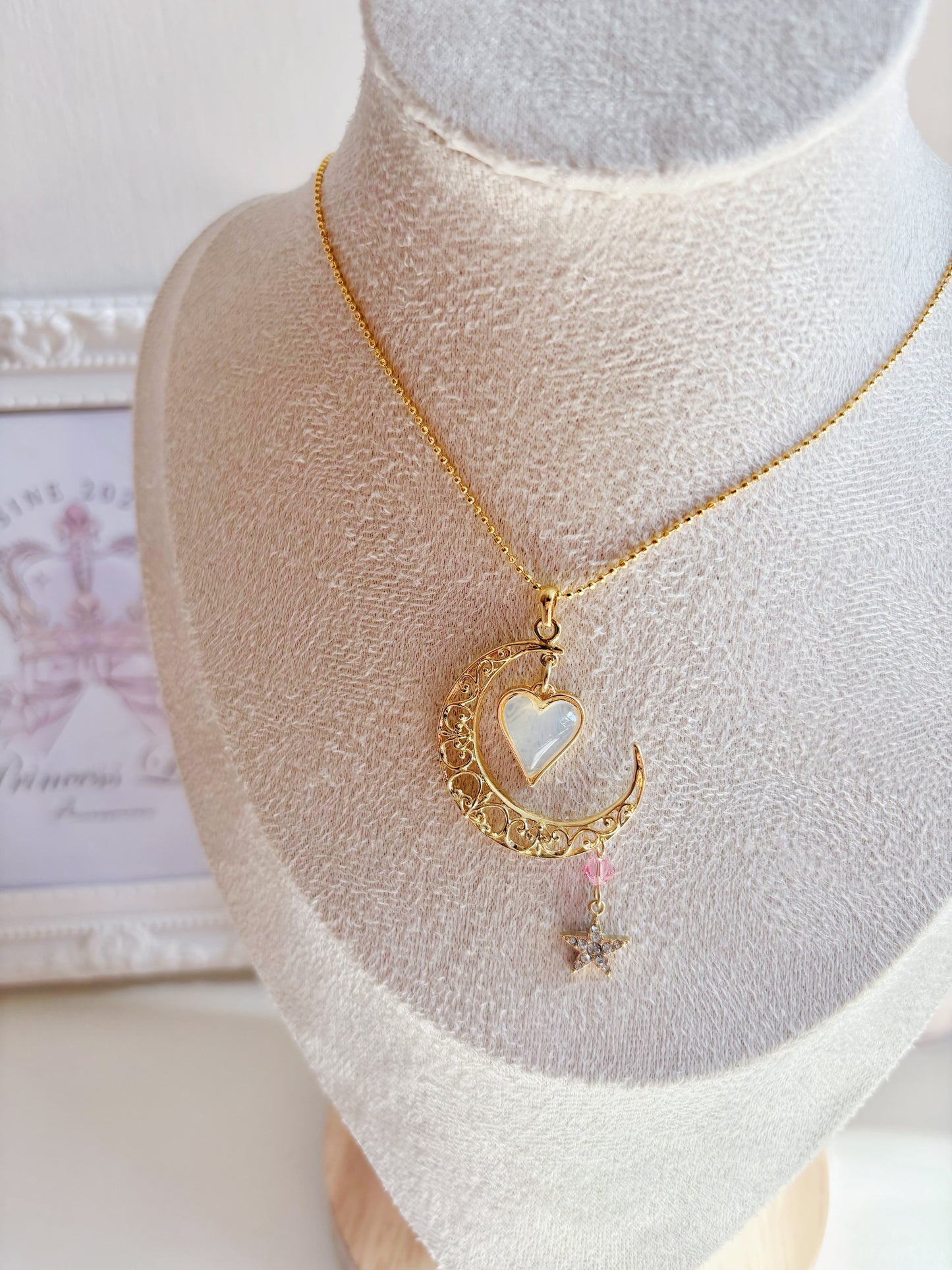 璀璨月亮星光頸鍊