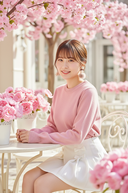 日本手工-冬日棕色水晶毛茸可愛耳環