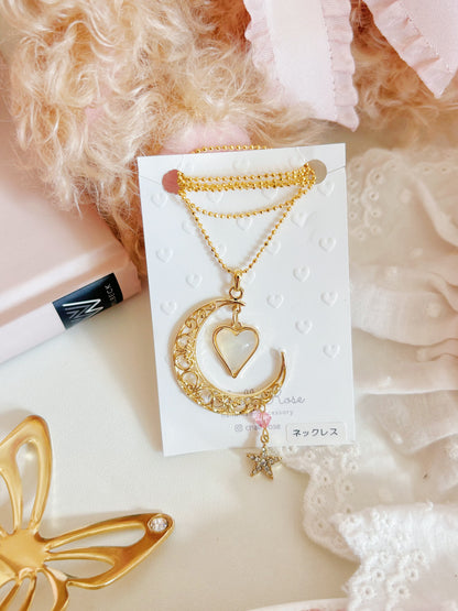 璀璨月亮星光頸鍊