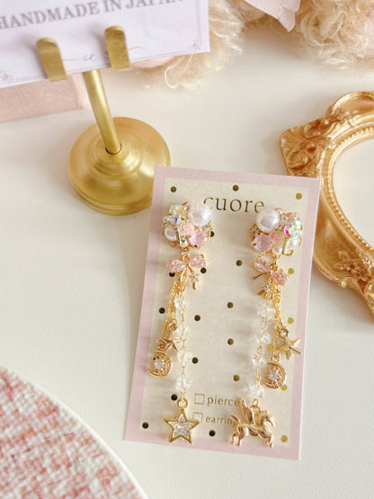 日本手工-公主飛馬流星耳環