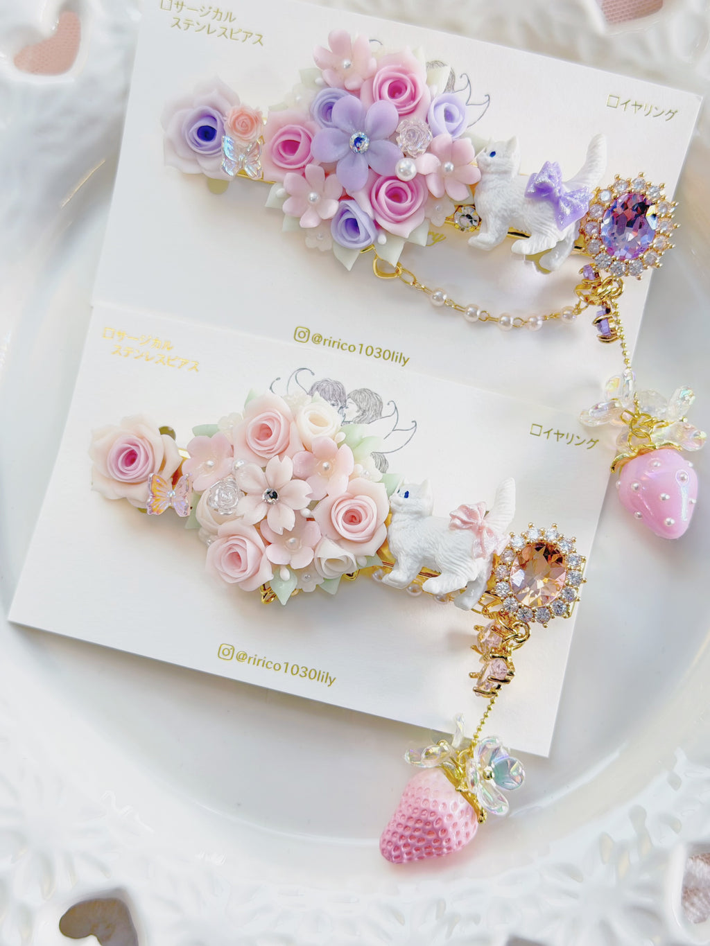 【廣告商品】日本手工｜Lily 夢幻花園髮夾