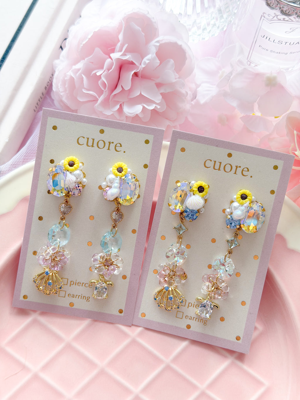 Cuore 獨家｜太陽花水晶耳環