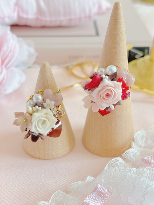 日本手工—玫瑰花戒指