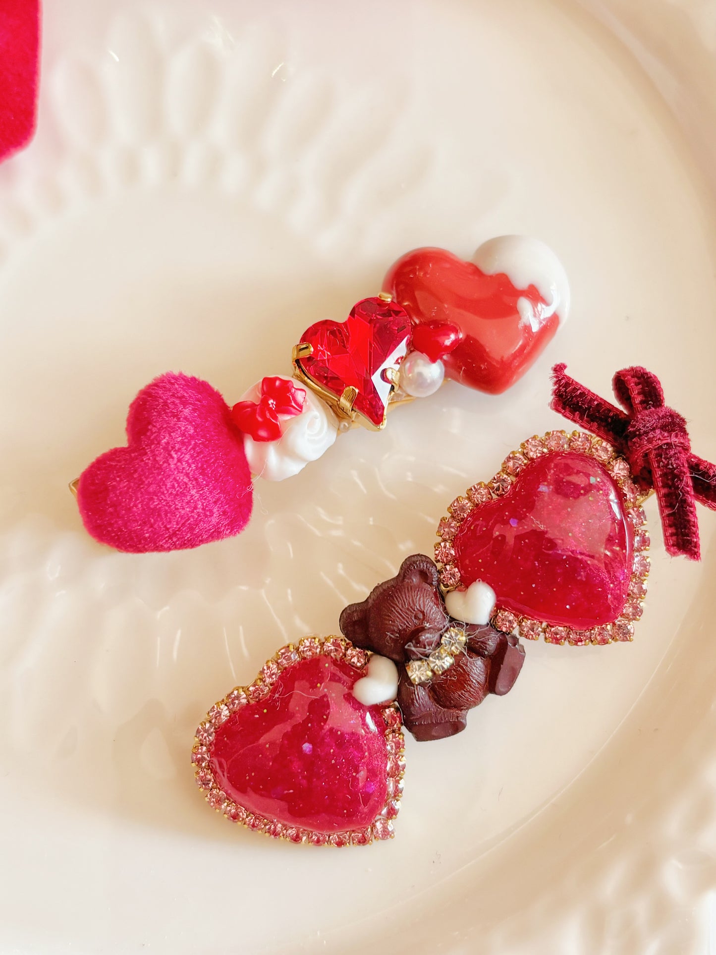 日本手工—聖誕小熊髮夾