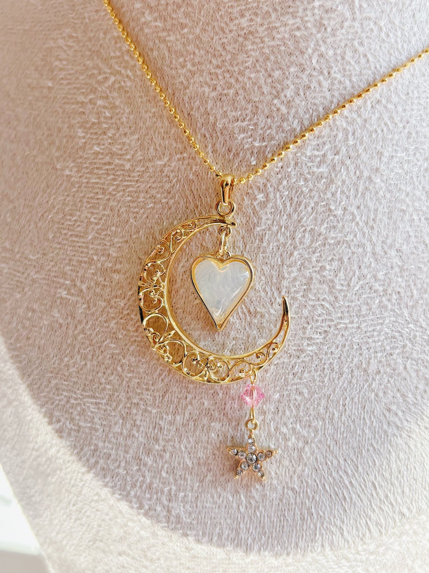 璀璨月亮星光頸鍊