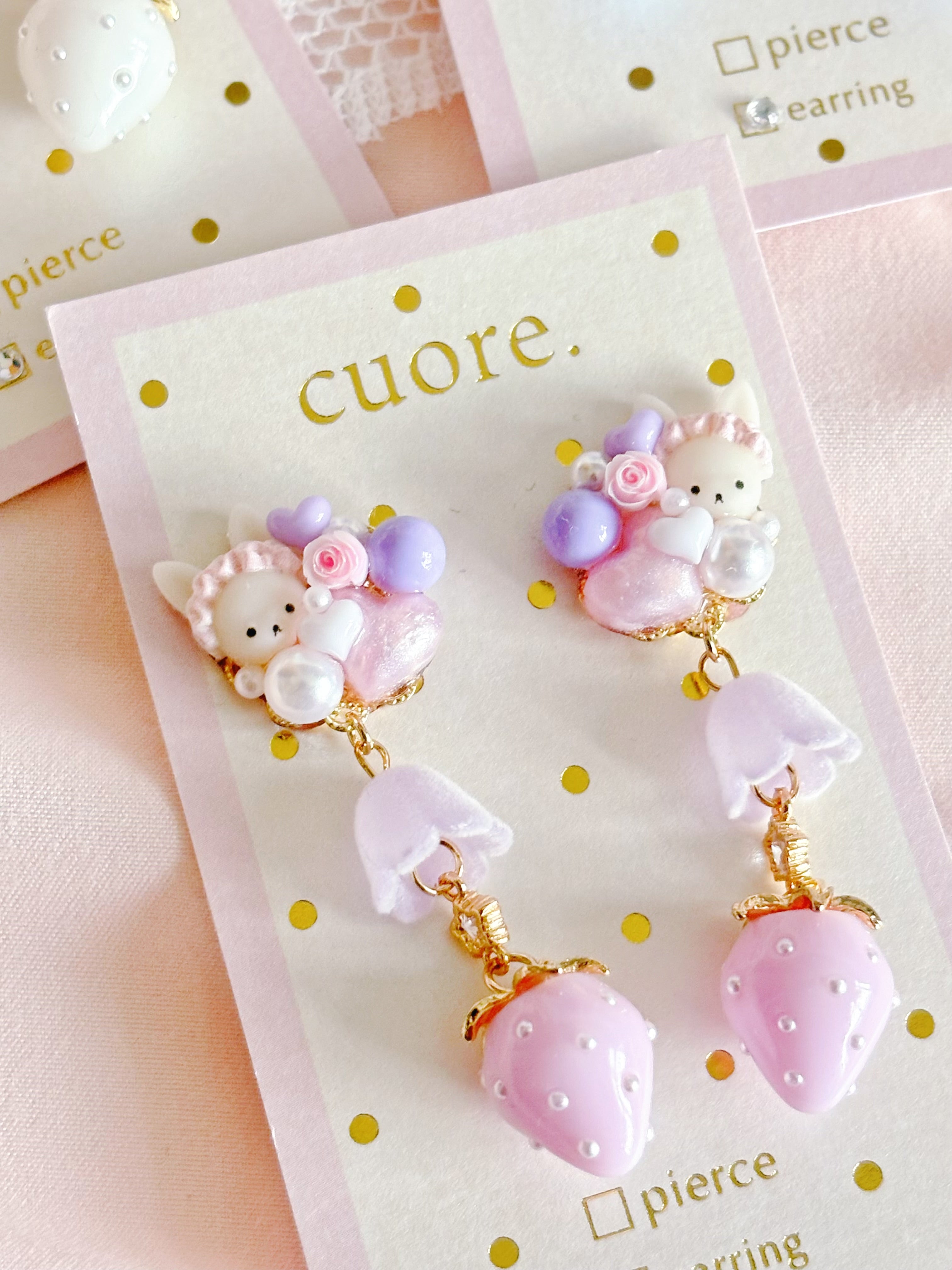 日本高人氣超可愛小兔花瓣(耳環/耳夾)