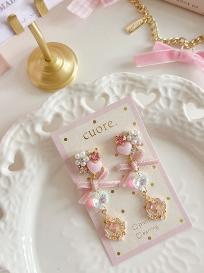 日本手工-華麗千金水晶耳環