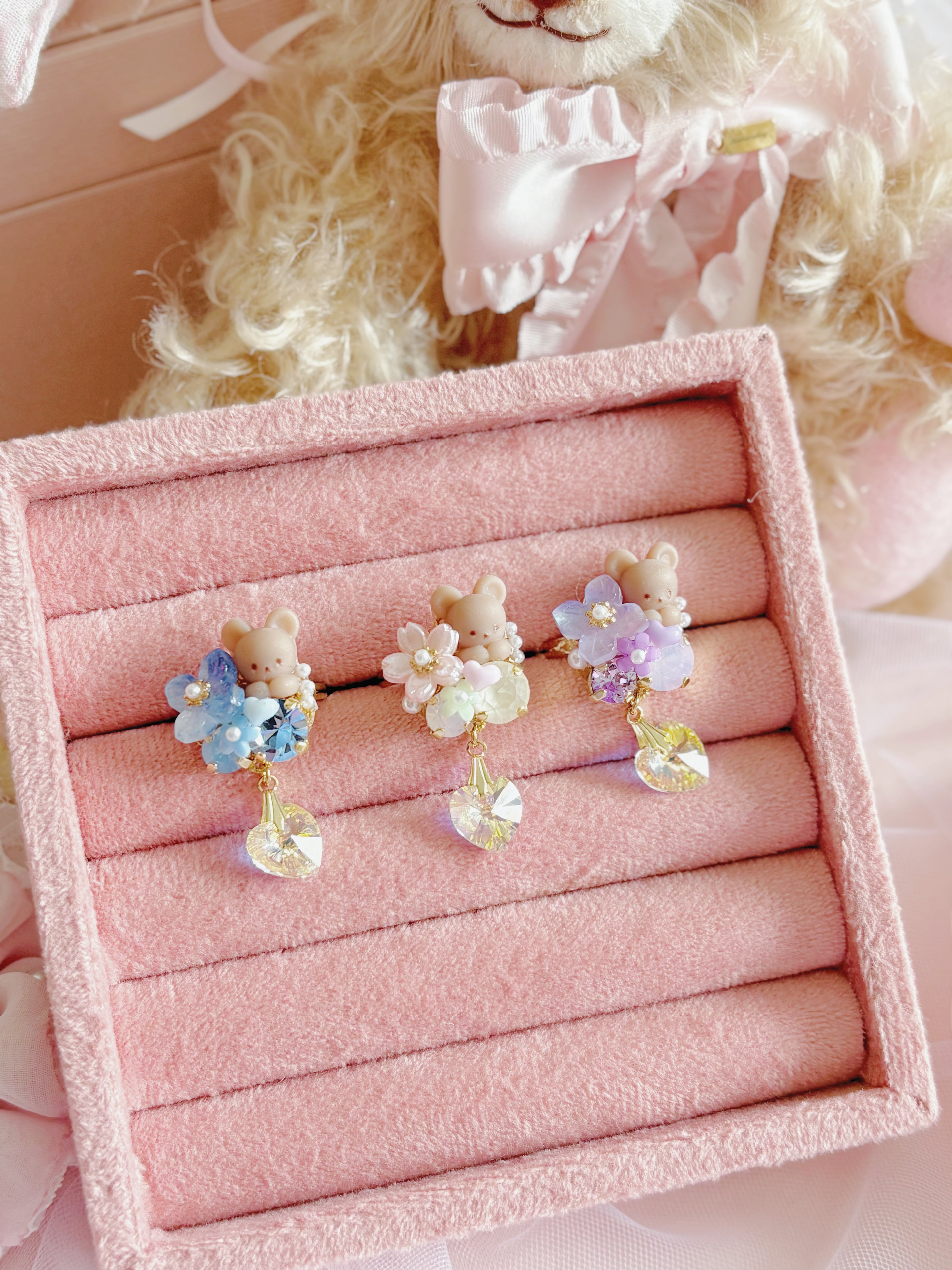 日本手工｜Cuore 小熊花花戒指