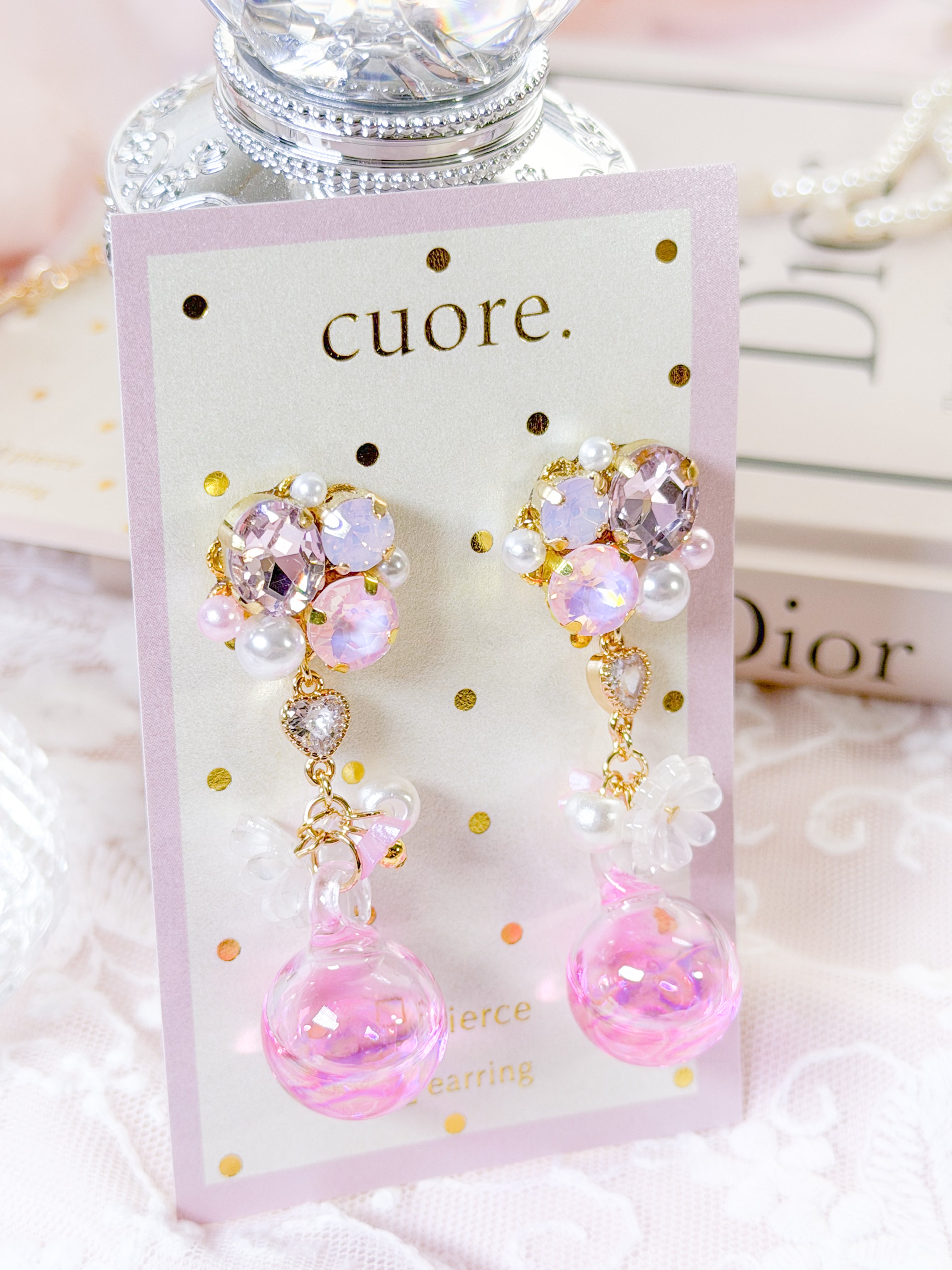 Cuore 獨家｜閃鑽Dream水晶球耳環