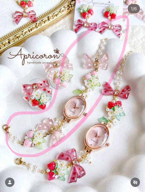 Apricoron 淺粉紅色手錶
