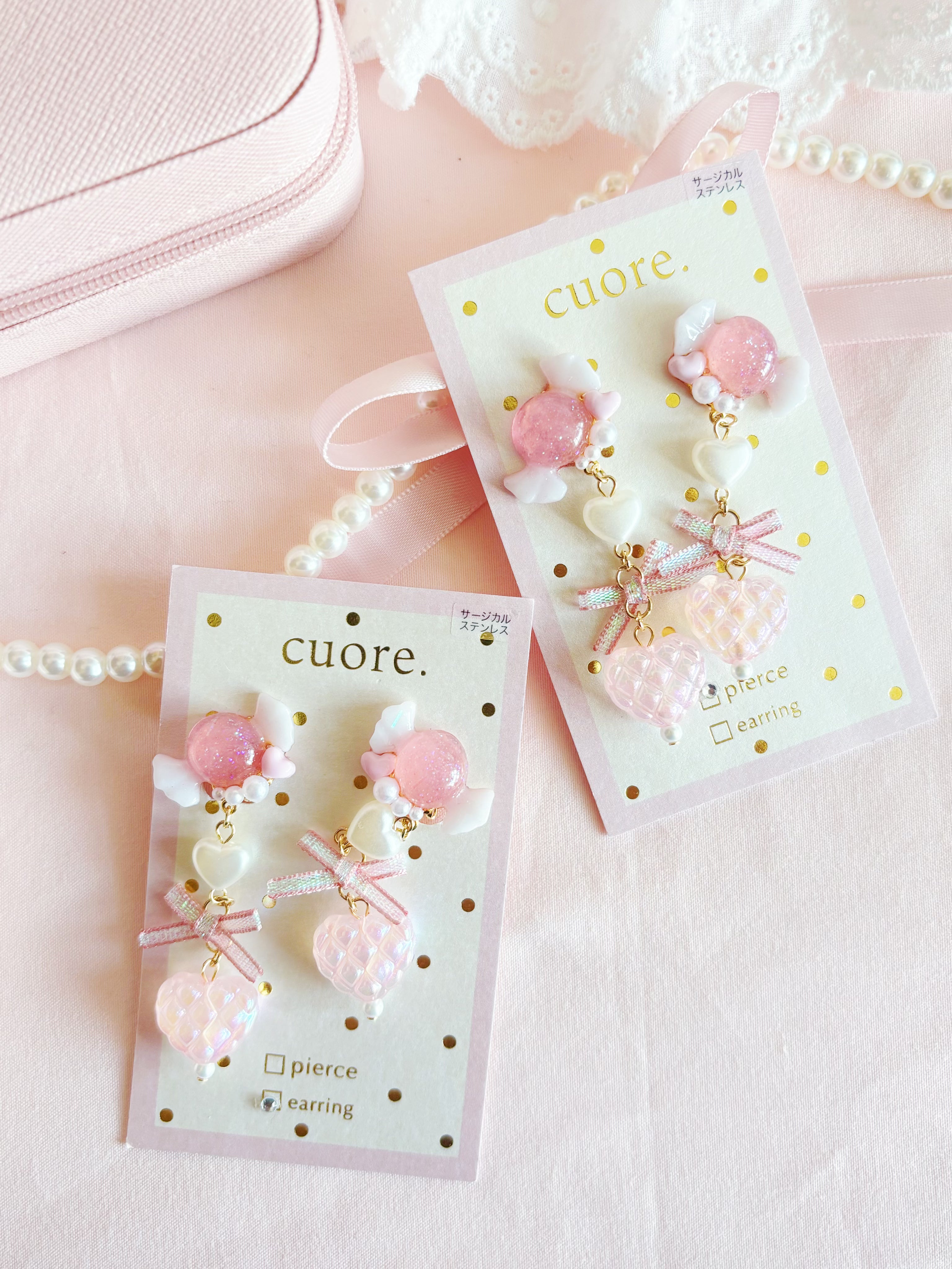 糖果心心耳針/耳夾