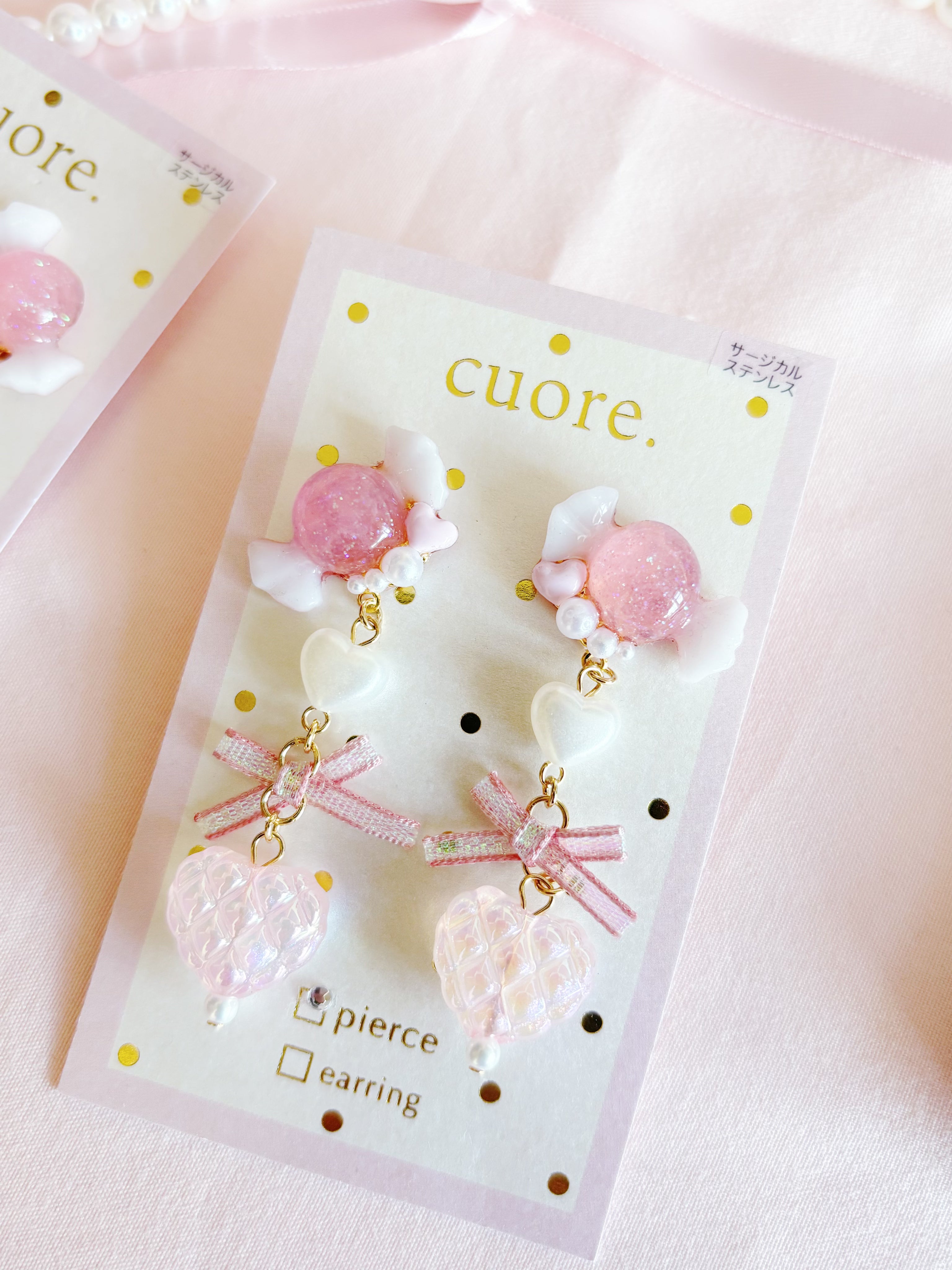 糖果心心耳針/耳夾