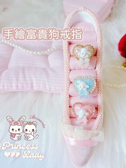 可愛小狗手繪戒指