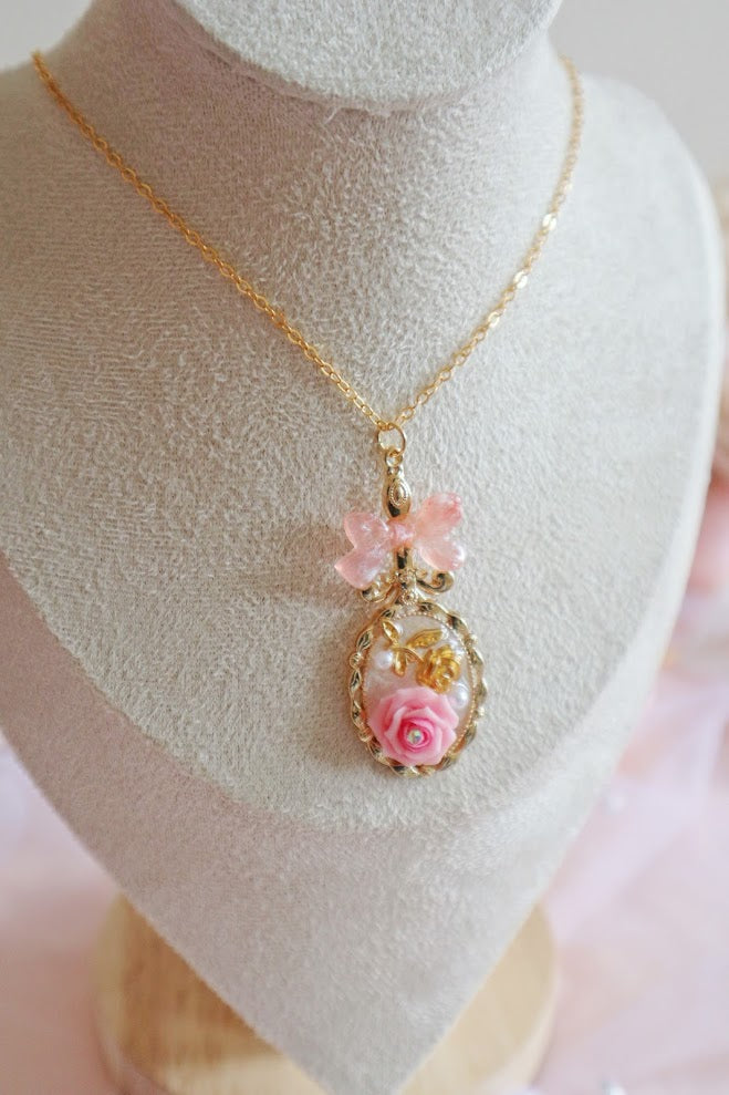 日本手工| 法式復古玫瑰花項鍊