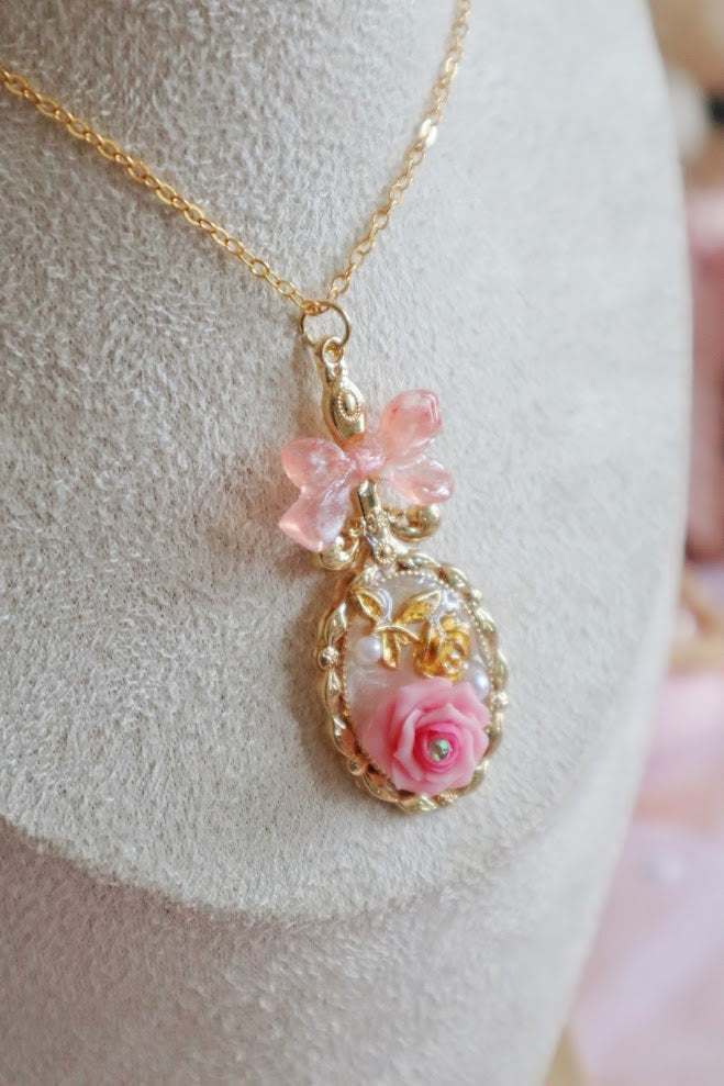 日本手工| 法式復古玫瑰花項鍊