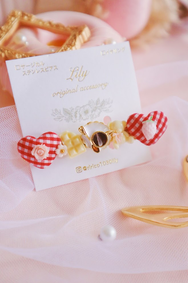 日本手工 | 心心咖啡杯髮夾