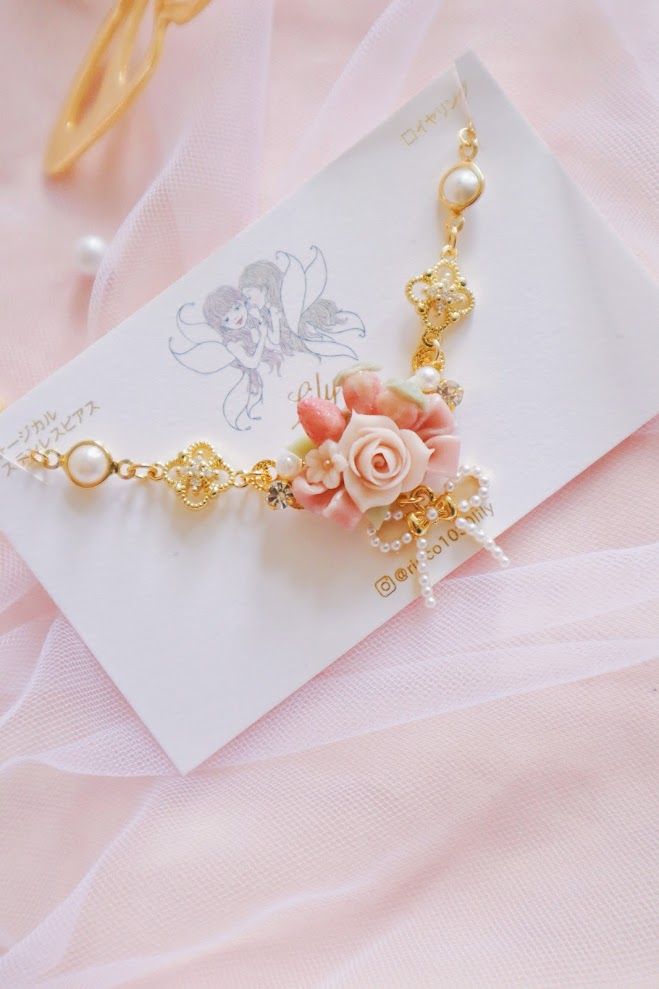 日本手工 | LILY小草莓玫瑰花項鍊