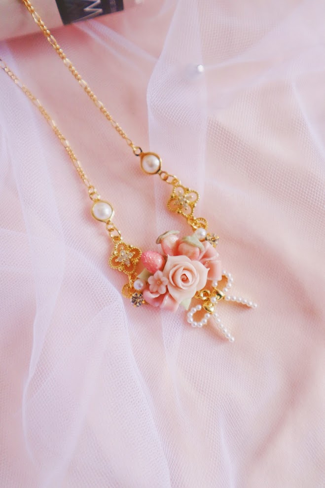 日本手工 | LILY小草莓玫瑰花項鍊