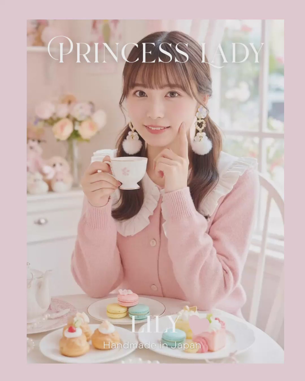 日本手工—Lily蝴蝶心心高貴耳環