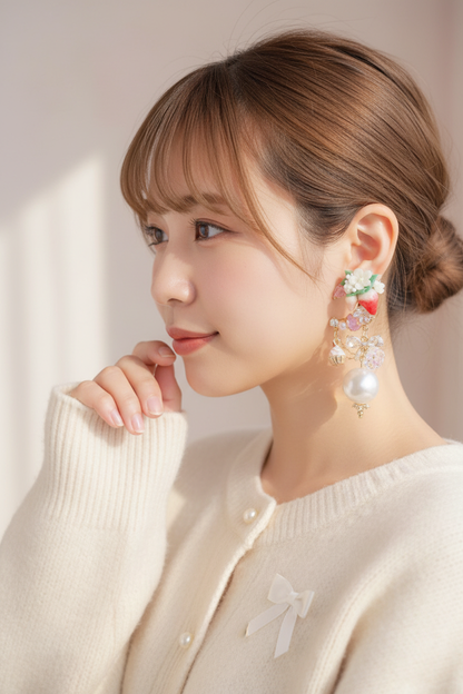 Princess Lady 耳環配戴圖 - GRL 開襟衫