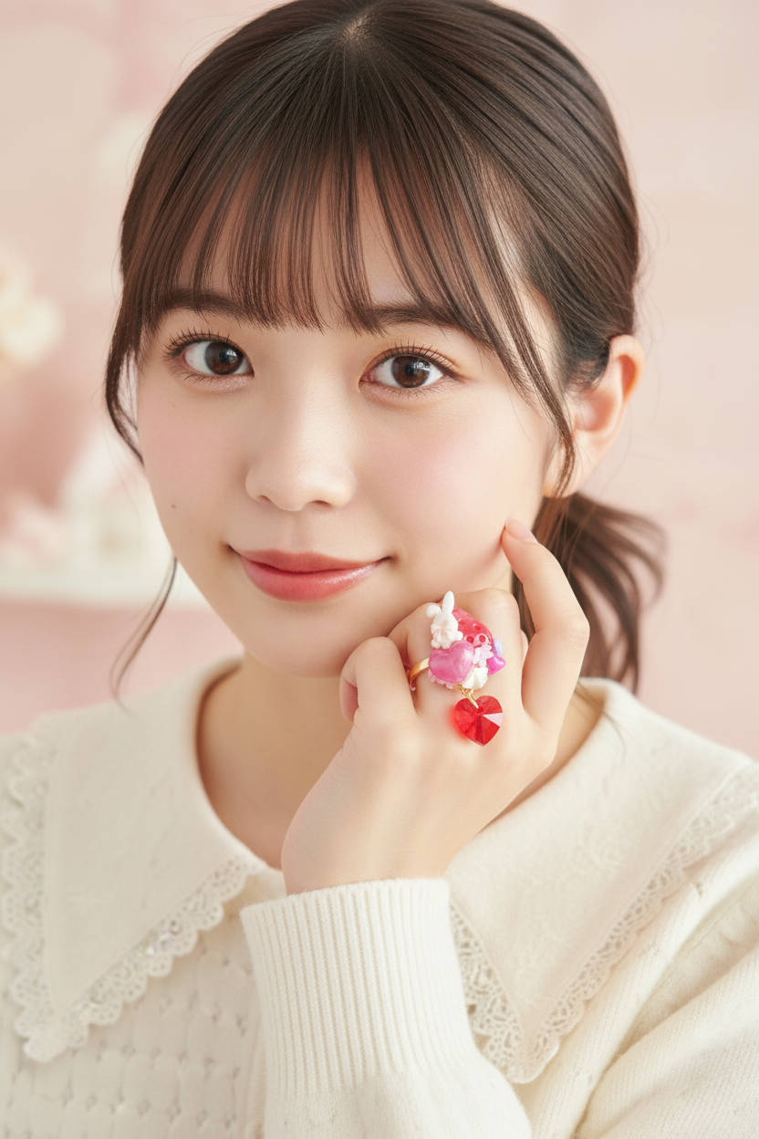Princess Lady 模特兒食指戴戒指