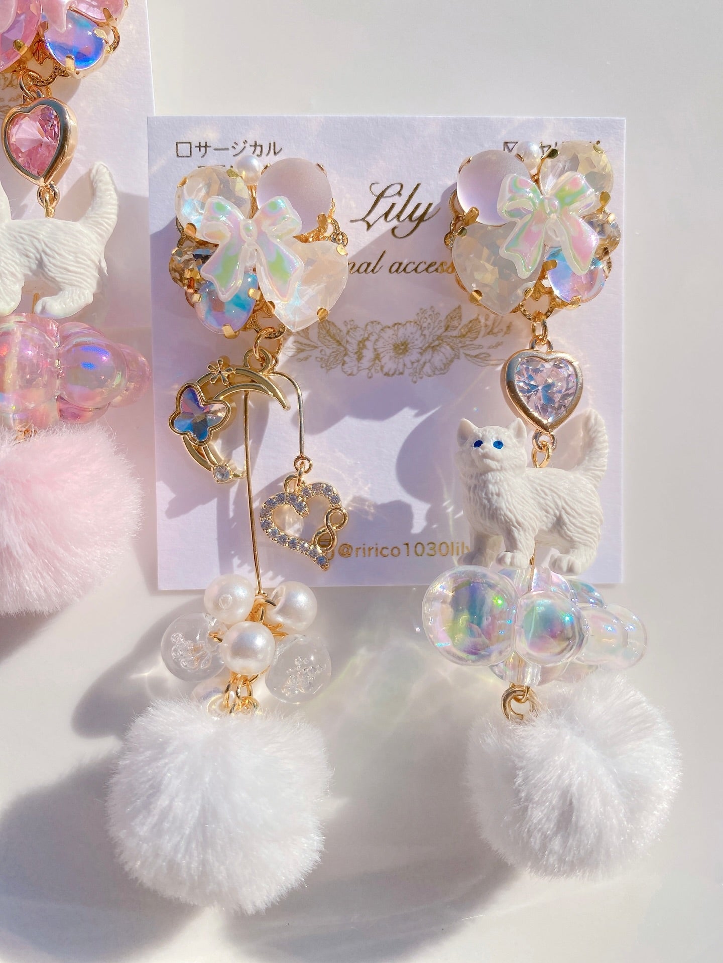 日本手工-LILY可愛貓貓耳環